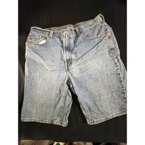 Levis 505 Regular Fit Mens Blue Denim Shorts W36 Light Wash Cotton 11-173
